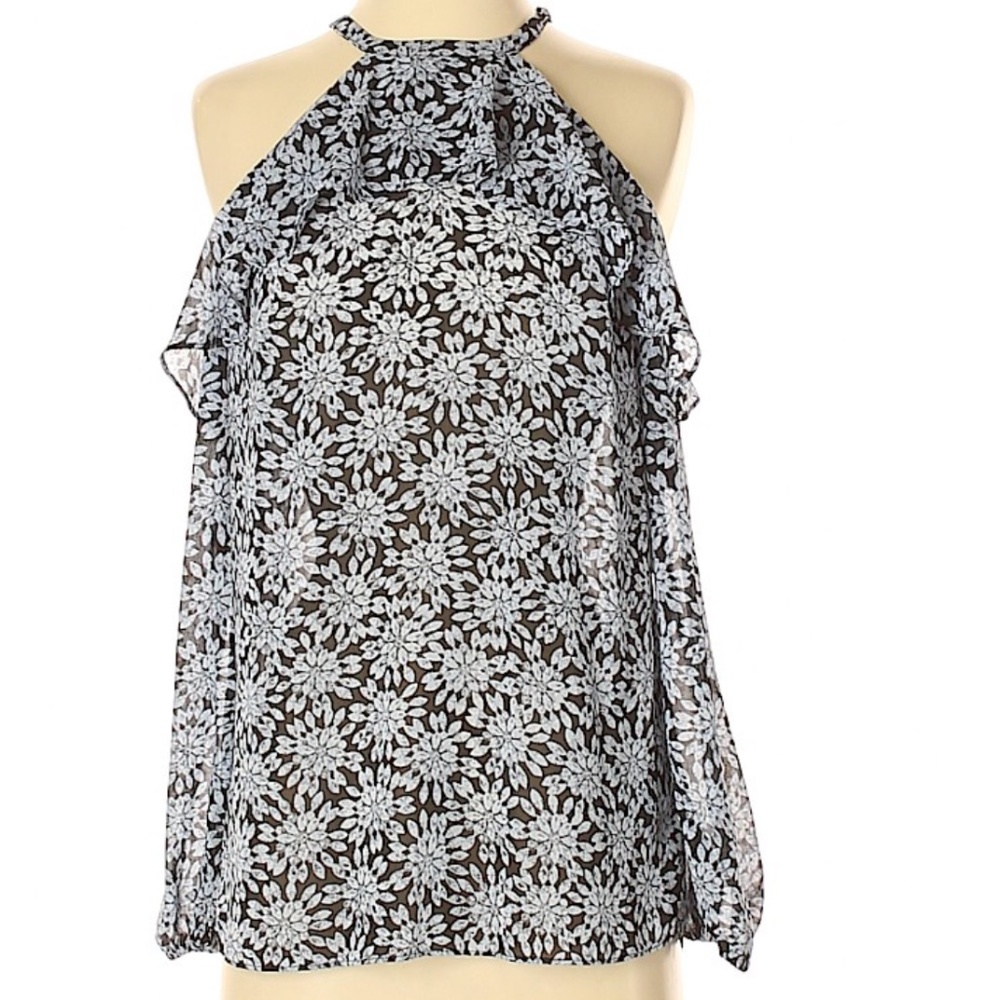 Micheal Kors cold shoulder long sleeve flower blouse - Size XS